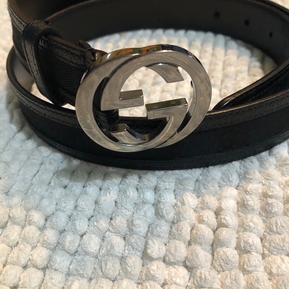 GUCCI Men’s Black Monogram Belt - Picture 5 of 16